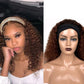 Human Hair Jerry Curly Headband Wigs