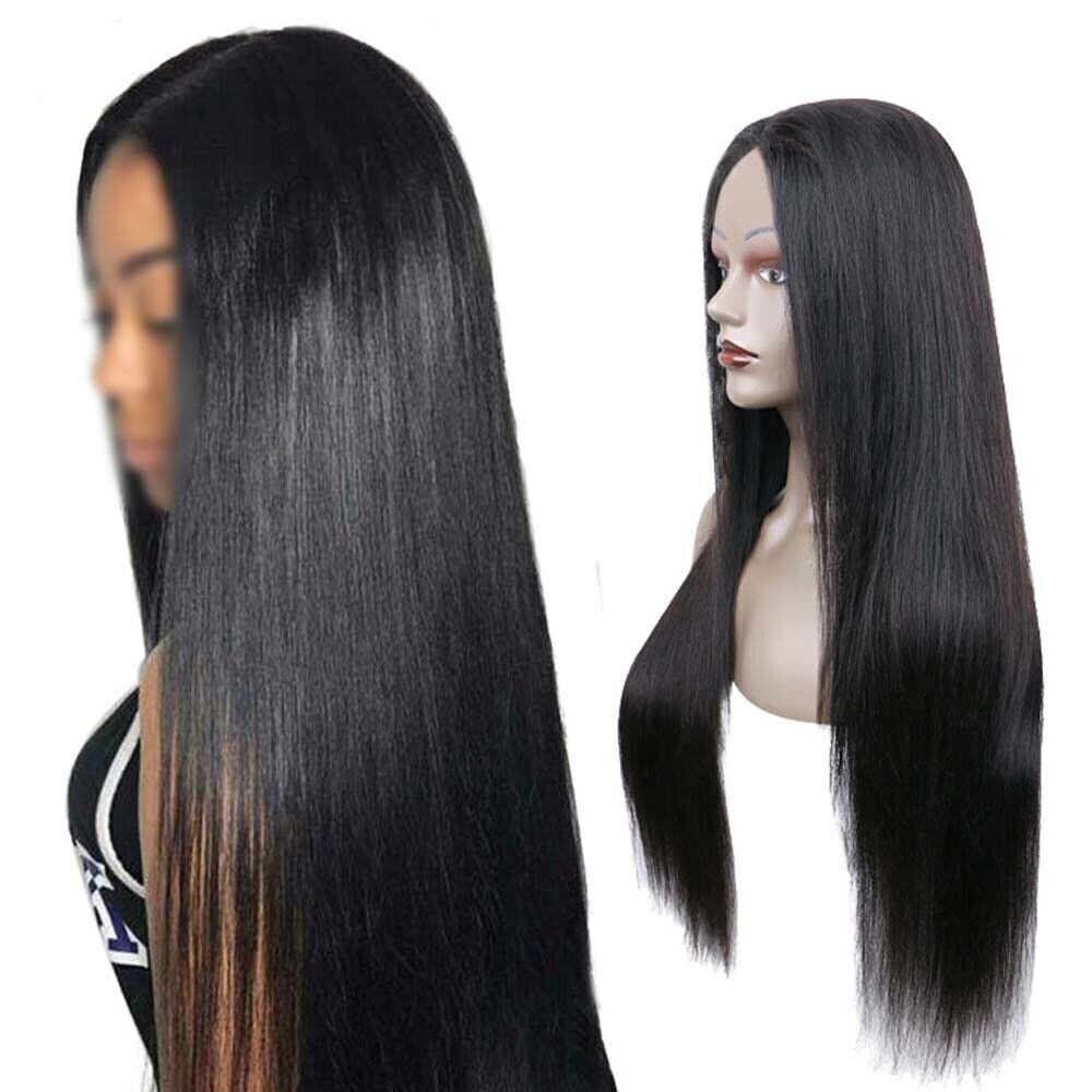 Women Black 70cm Long Straight Full Wigs Heat Resistant Synthetic Hair Wigs